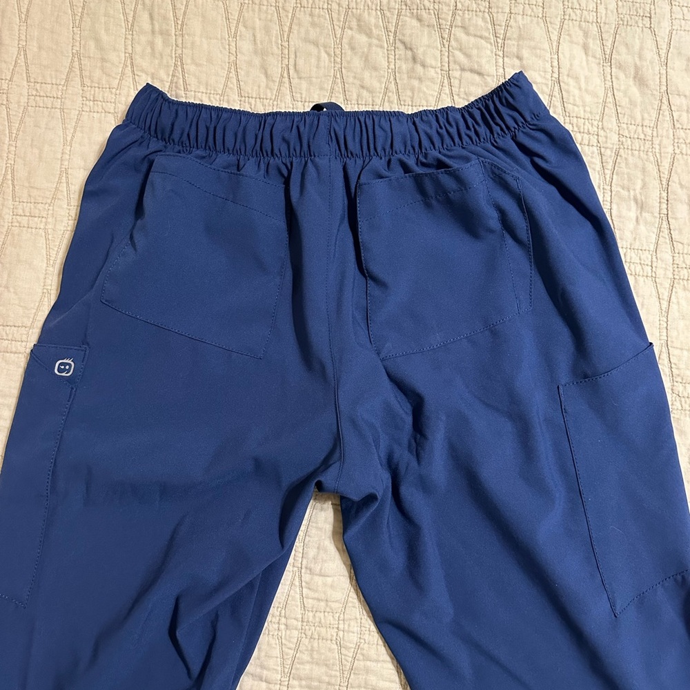 WonderWink Royal Blue Scrub Pants, Size S - Picture 3 of 4